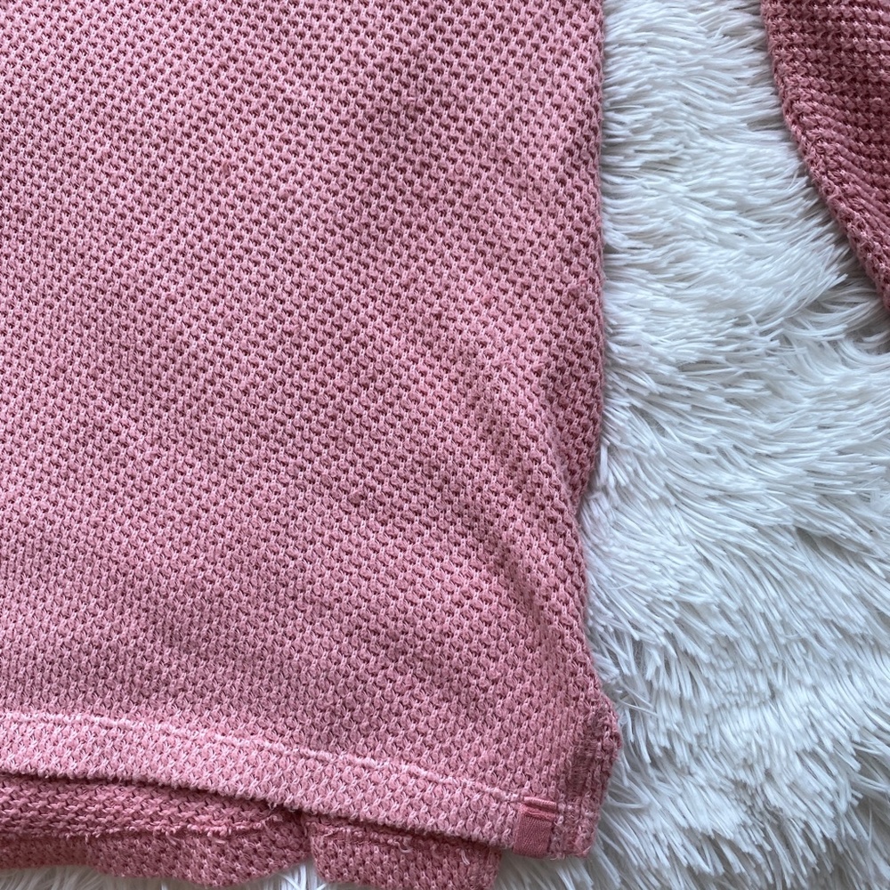 NWT FREE PEOPLE She's a Keeper Mock Neck Top Faded Coral Pink Large L - Picture 8 of 12